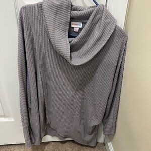 LuLaRoe : Kristen - Soft Gray Cowl Neck Sweater
